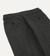 Grey Fresco Wool Single Pleat Trouser