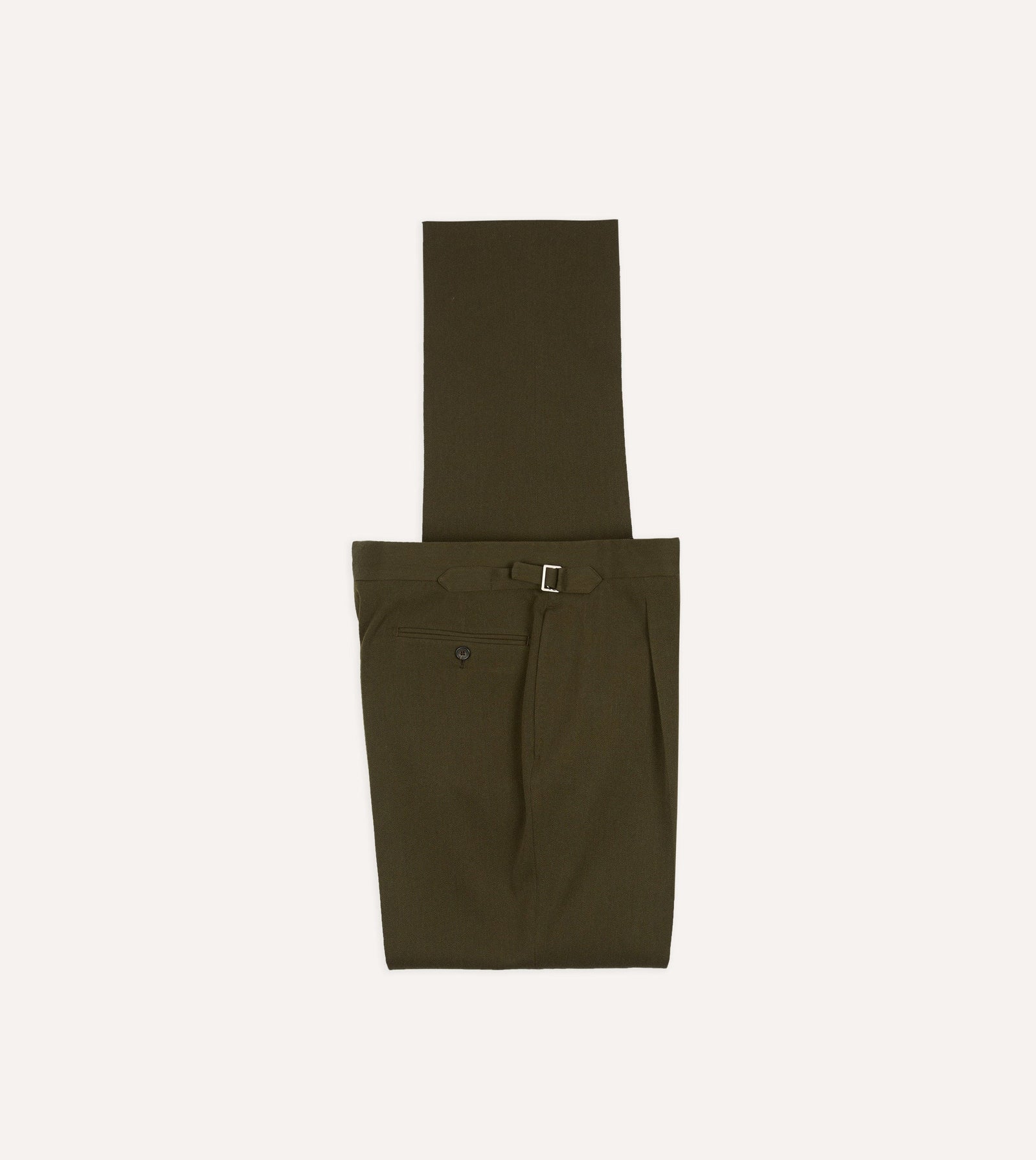 Wool Cotton Single Pleat Trouser