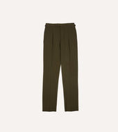 Wool Cotton Single Pleat Trouser