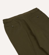 Wool Cotton Single Pleat Trouser