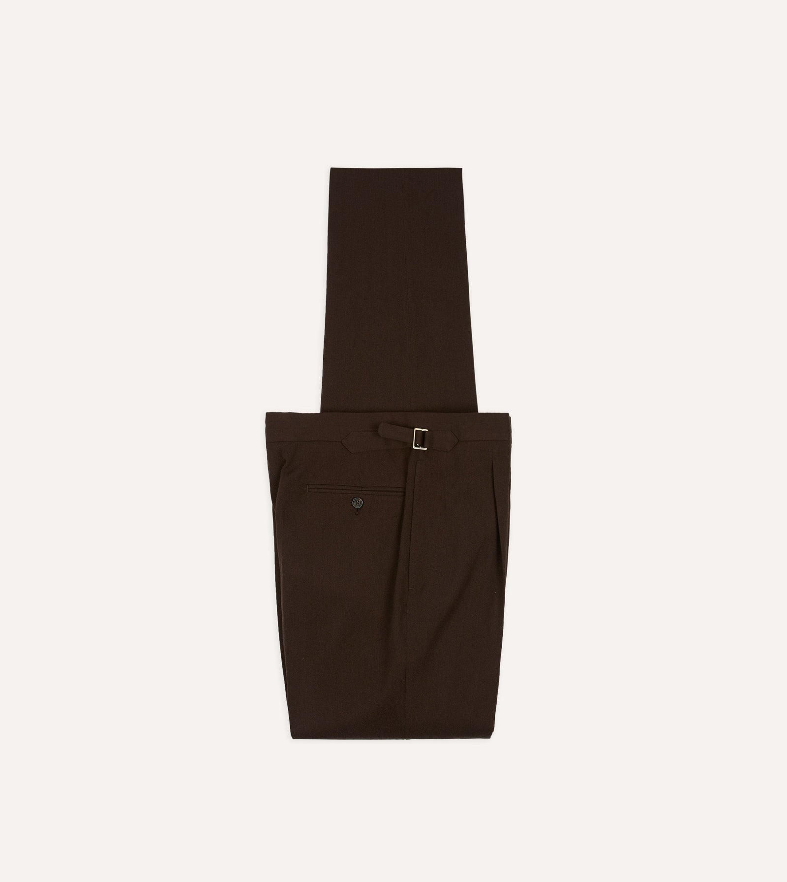 Wool Cotton Single Pleat Trouser