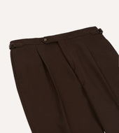 Wool Cotton Single Pleat Trouser