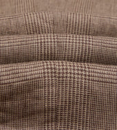 Prince Of Wales Check Linen Single Pleat Trouser