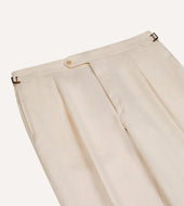 Ramie Canapa Single Pleat Trouser