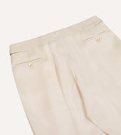 Ramie Canapa Single Pleat Trouser