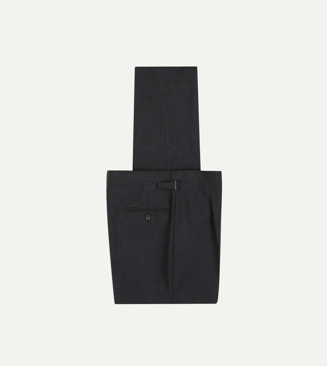Dark Grey Fresco® Wool Single-Pleat Trouser