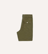 Cotton Linen Herringbone Fatigue Shorts