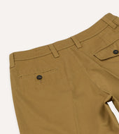 Cotton Wide Leg Double Pleat Shorts