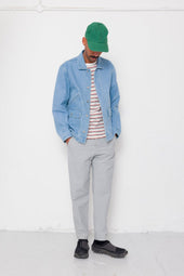 Drawcord Assembly Pant Grey Cotton Linen