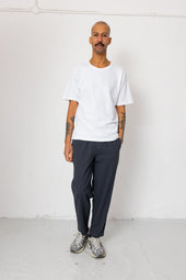 Drawcord Assembly Pant Blue Herringbone