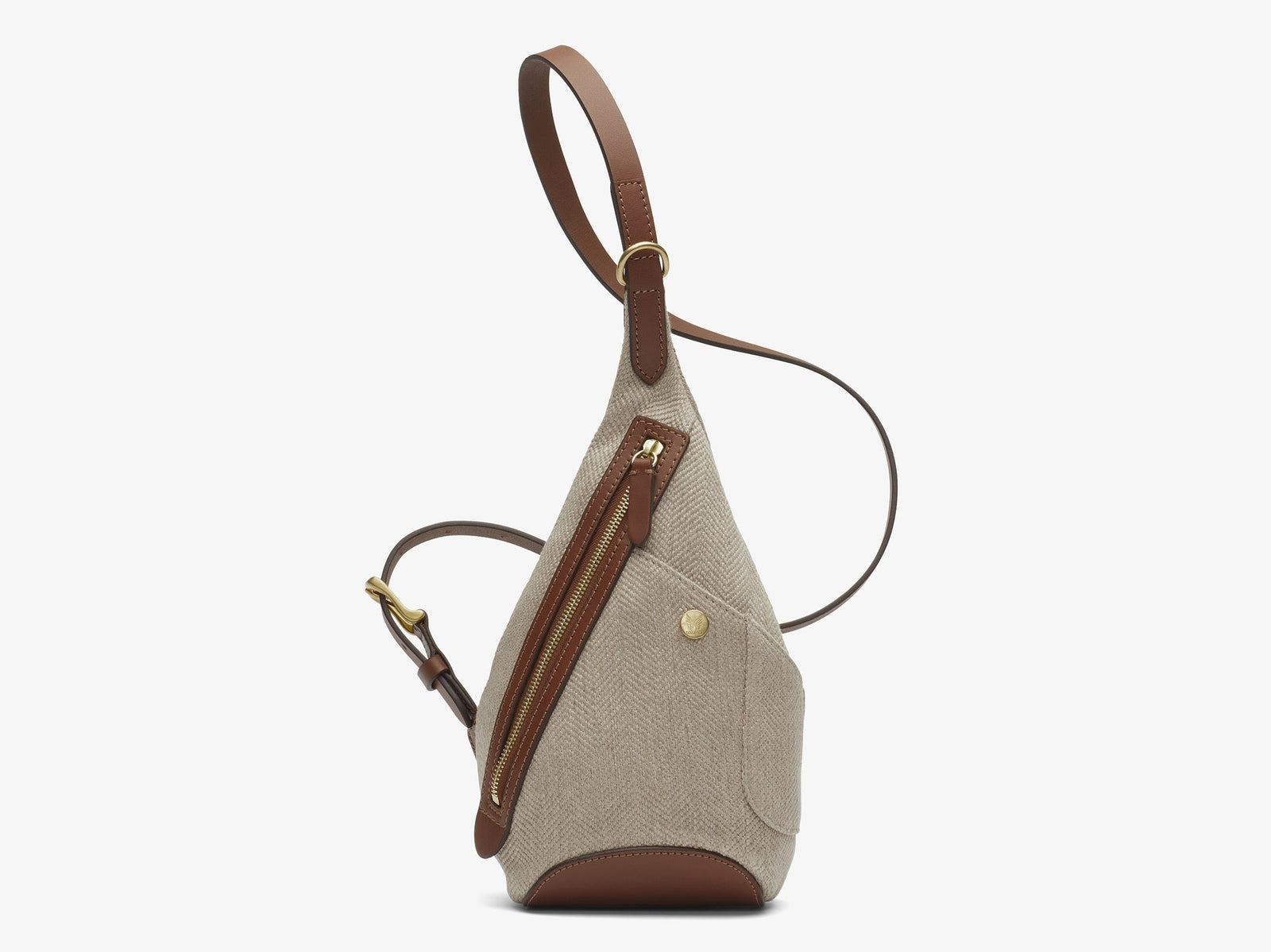 M S Drop Bag Grand Herringbone Cuoio
