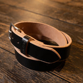 RW Leather Belt in Black Tea-Core (Regular Width 1.5")