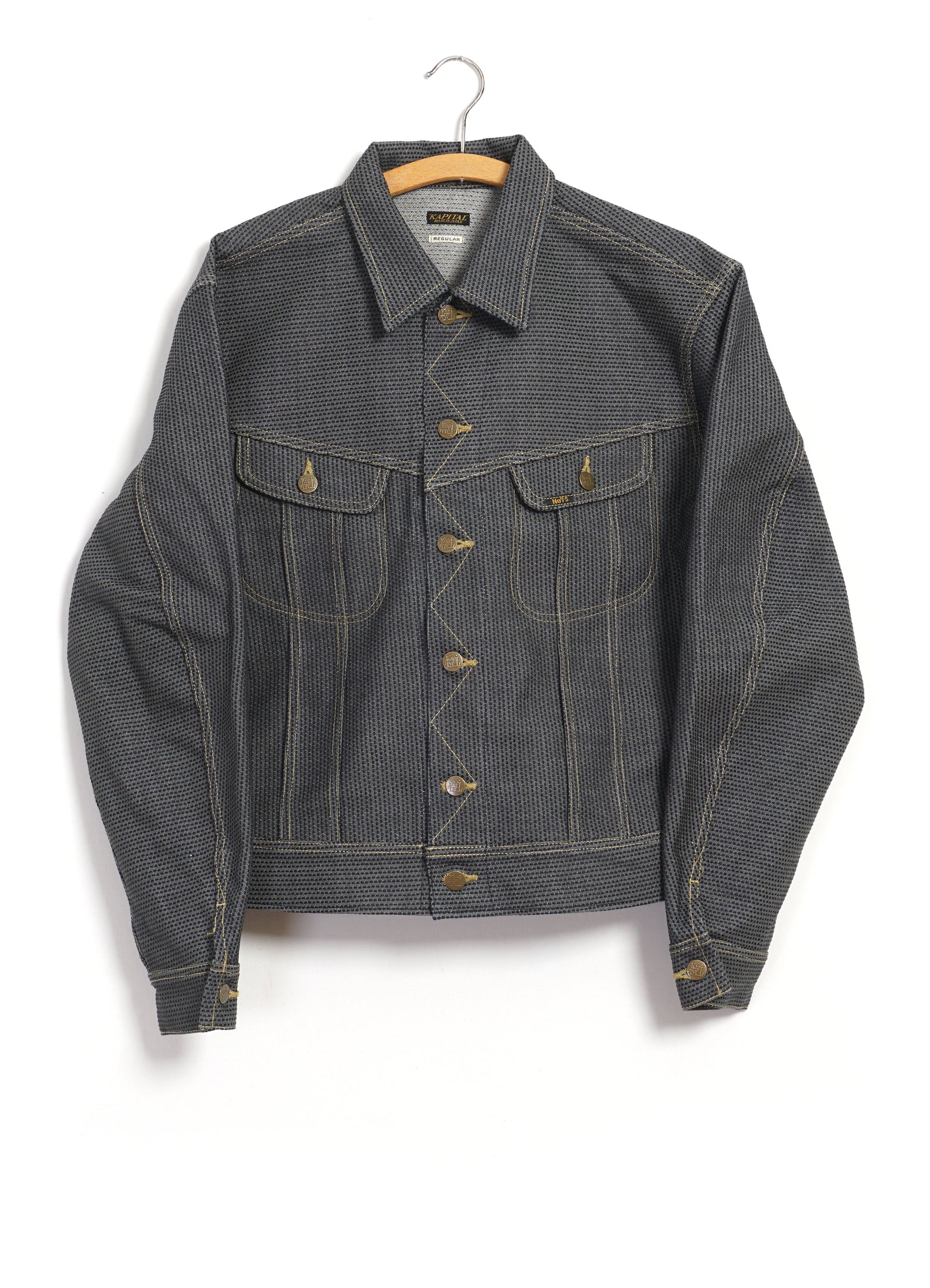 Century Denim Westerner Sumi Dyed Sashiko Denim Jacket N7s Ash Grey
