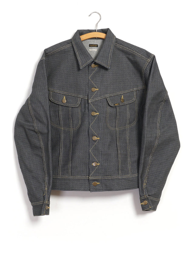 Century Denim Westerner Sumi Dyed Sashiko Denim Jacket N7s Ash Grey