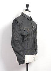 Century Denim Westerner Sumi Dyed Sashiko Denim Jacket N7s Ash Grey