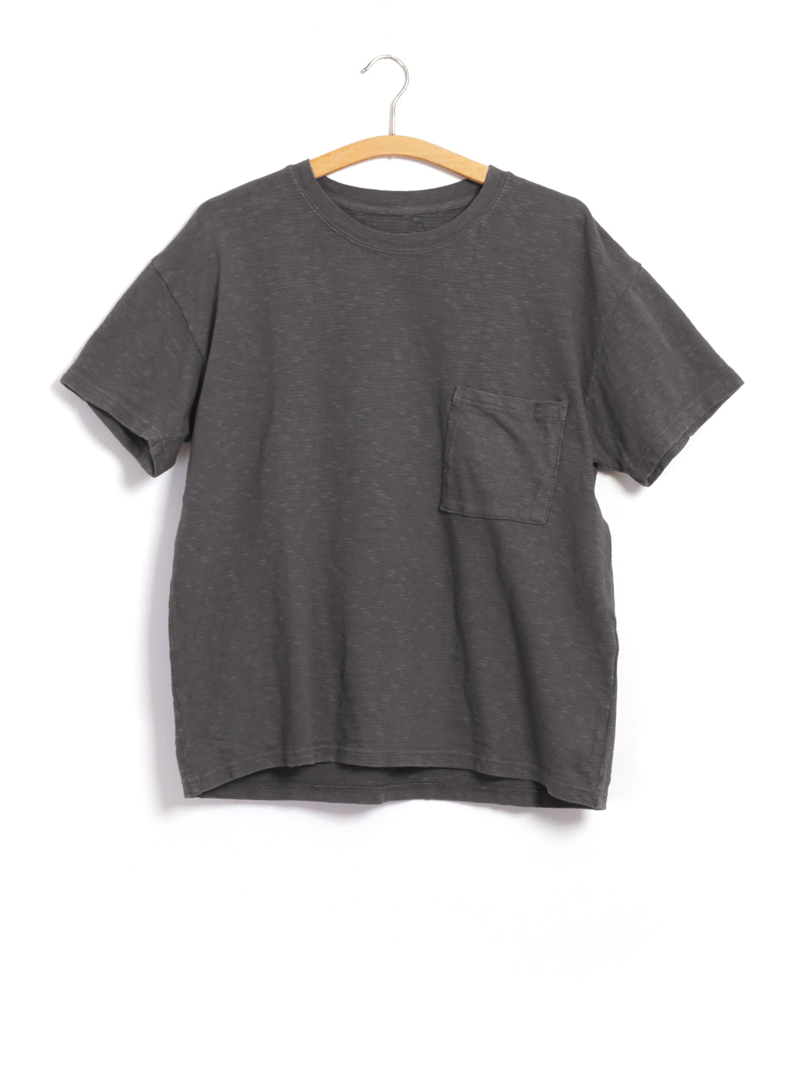 AMUSE | Slub Cotton Pocket Tee | Ice Grey