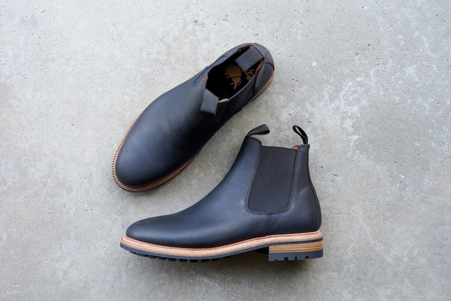 The Elmwood - Black Waxed Veg Tan (618) Factory Second + Try On's