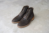 The Allen Stitchdown Dark Waxed Rough Out