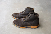 The Allen Stitchdown Dark Waxed Rough Out
