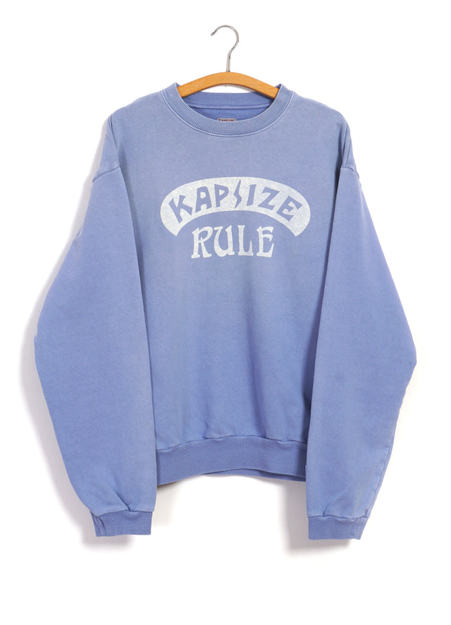 KAPSIZE RULE | Faded Print Hoodie | Powder Blue