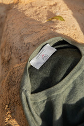 Green Superlight Cashmere Round Neck Made In Italy