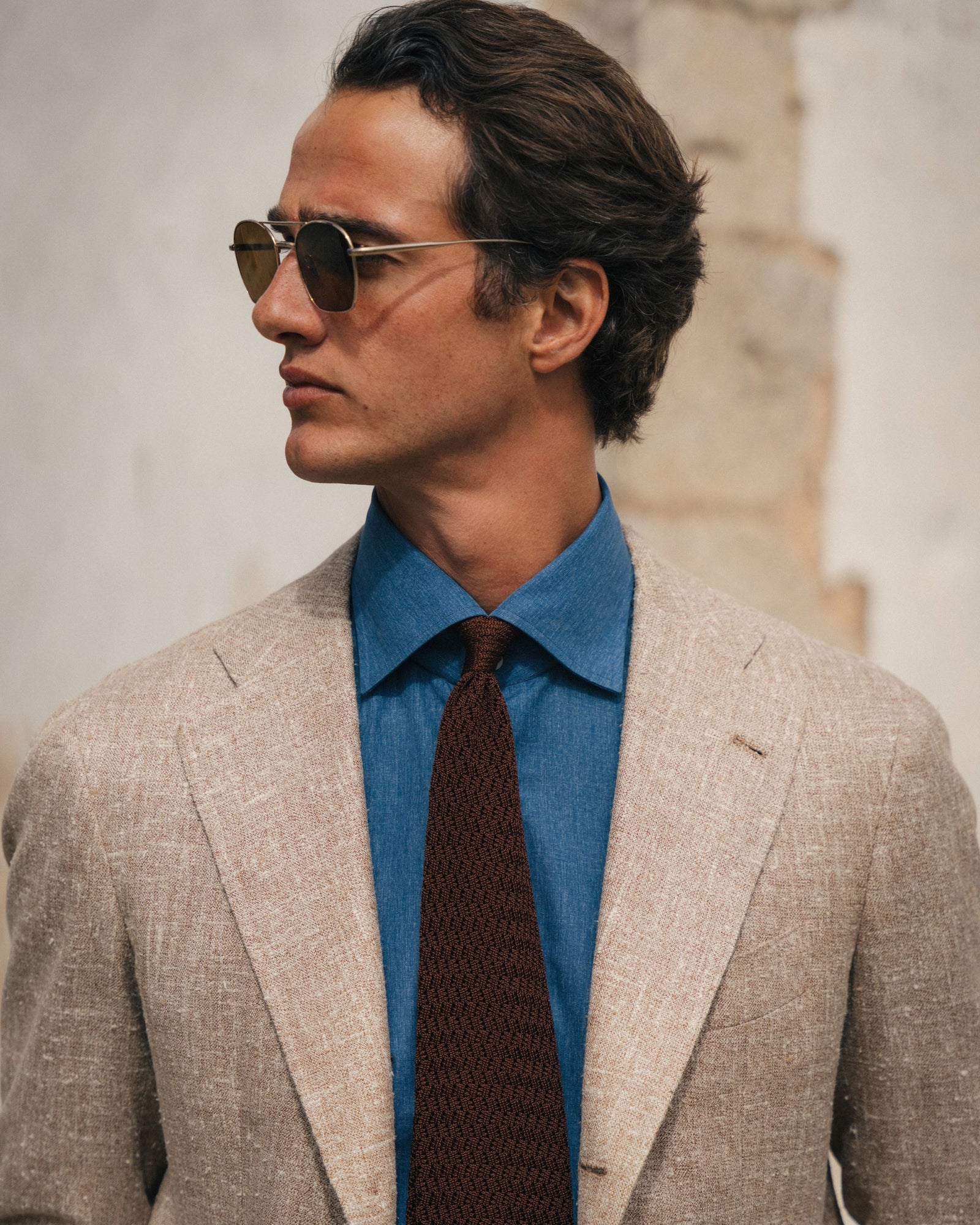 Zig Zag Knitted Tie