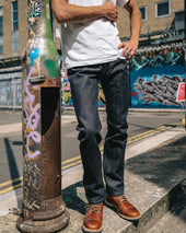 25oz Selvedge Denim Slim Tapered Cut Jeans - Indigo