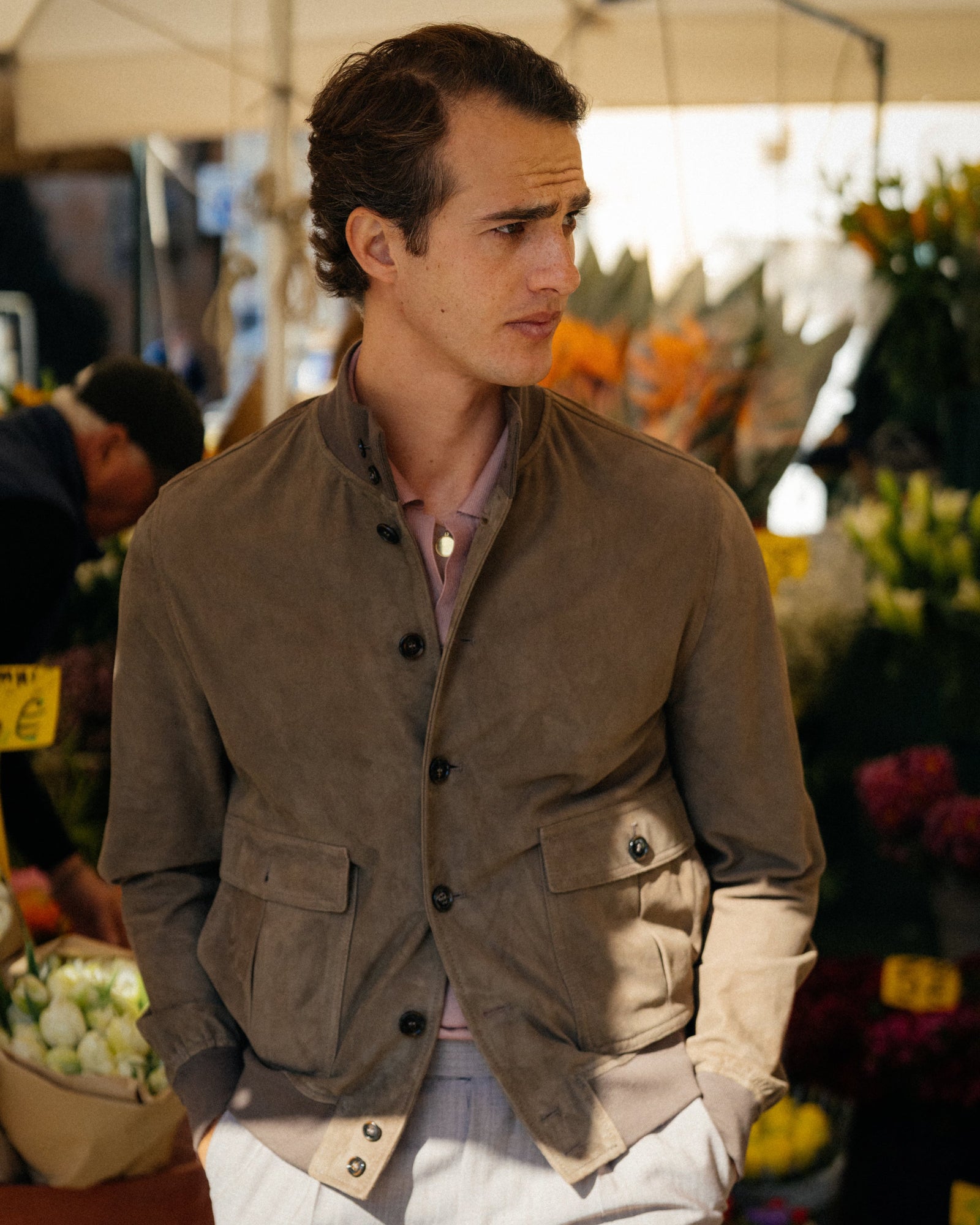 Grey Leather Jacket