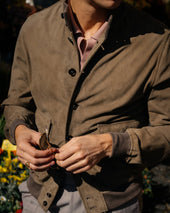 Grey Leather Jacket