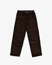 WIDE TROUSER - DARK BROWN ITALIAN 8 WALE CORDUROY