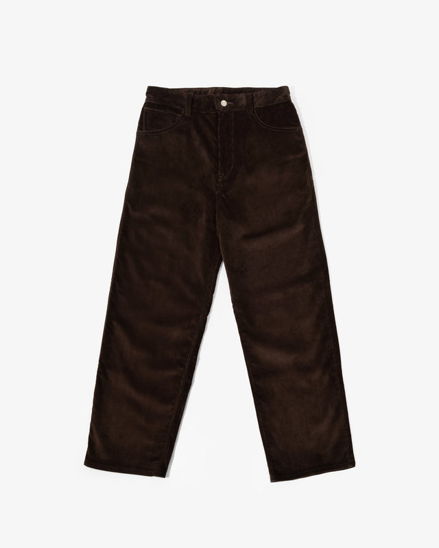 WIDE TROUSER - DARK BROWN ITALIAN 8 WALE CORDUROY