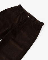 Wide Trouser Dark Brown Italian 8 Wale Corduroy