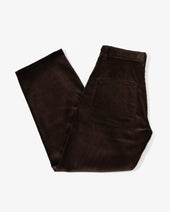 Wide Trouser Dark Brown Italian 8 Wale Corduroy