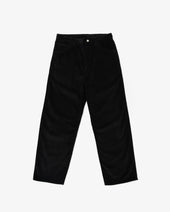 WIDE TROUSER - BLACK ITALIAN 8 WALE CORDUROY