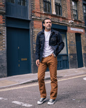 17oz Duck Relaxed Tapered Cut Jeans - Brown