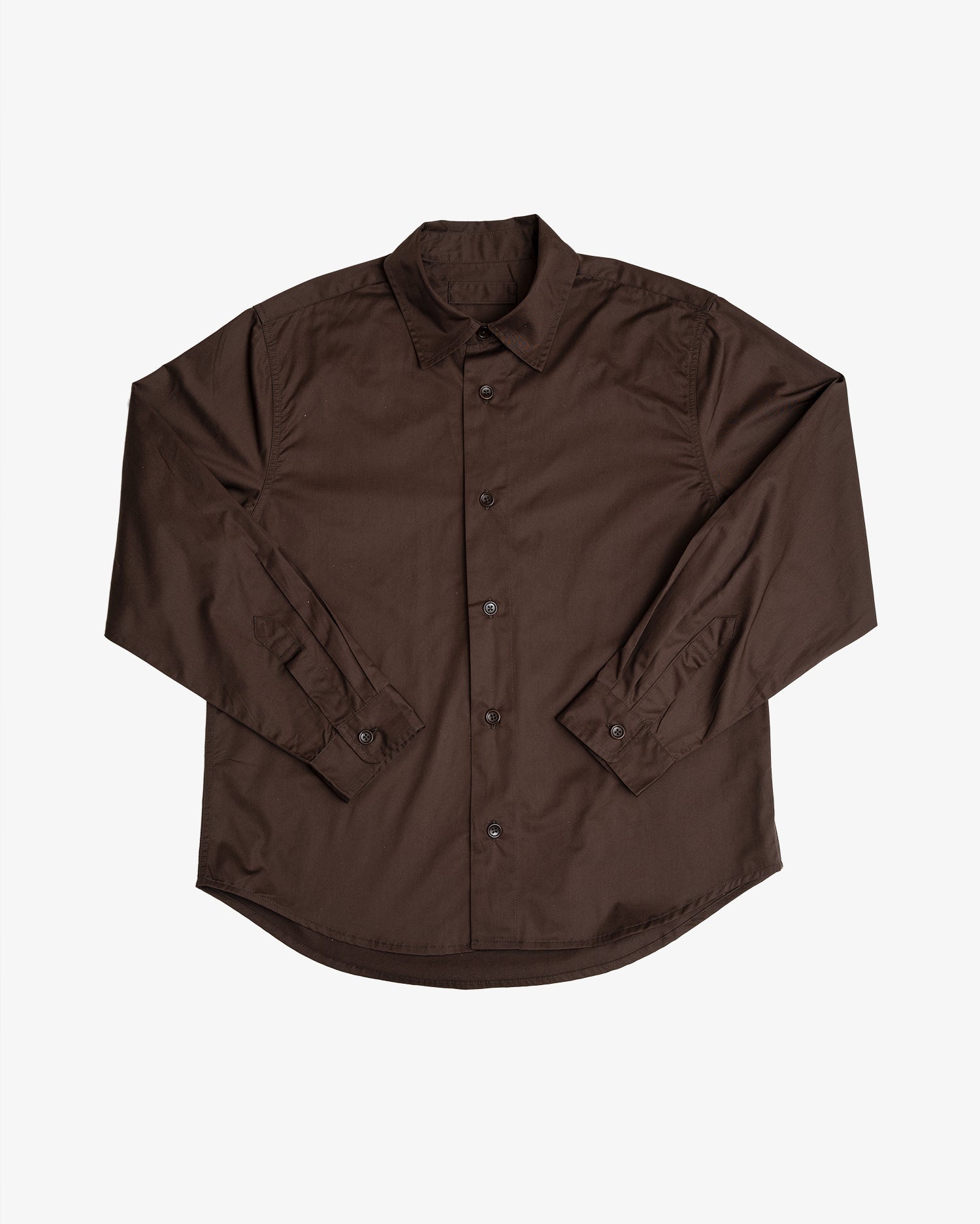 Filter Shirt Dark Brown Pima Cotton Twill