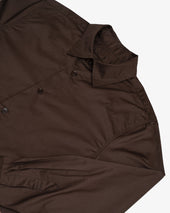 Filter Shirt Dark Brown Pima Cotton Twill