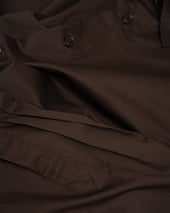 Filter Shirt Dark Brown Pima Cotton Twill