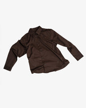 Filter Shirt Dark Brown Pima Cotton Twill