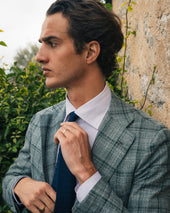 The Summer Check Blazer Made Of Loro Piana Wool Linen Silk