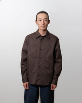 Filter Shirt Dark Brown Pima Cotton Twill