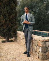 The Summer Check Blazer made of Loro Piana Wool, Linen & Silk