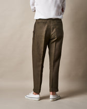 T005 Linen Drawstring Trouser - Khaki