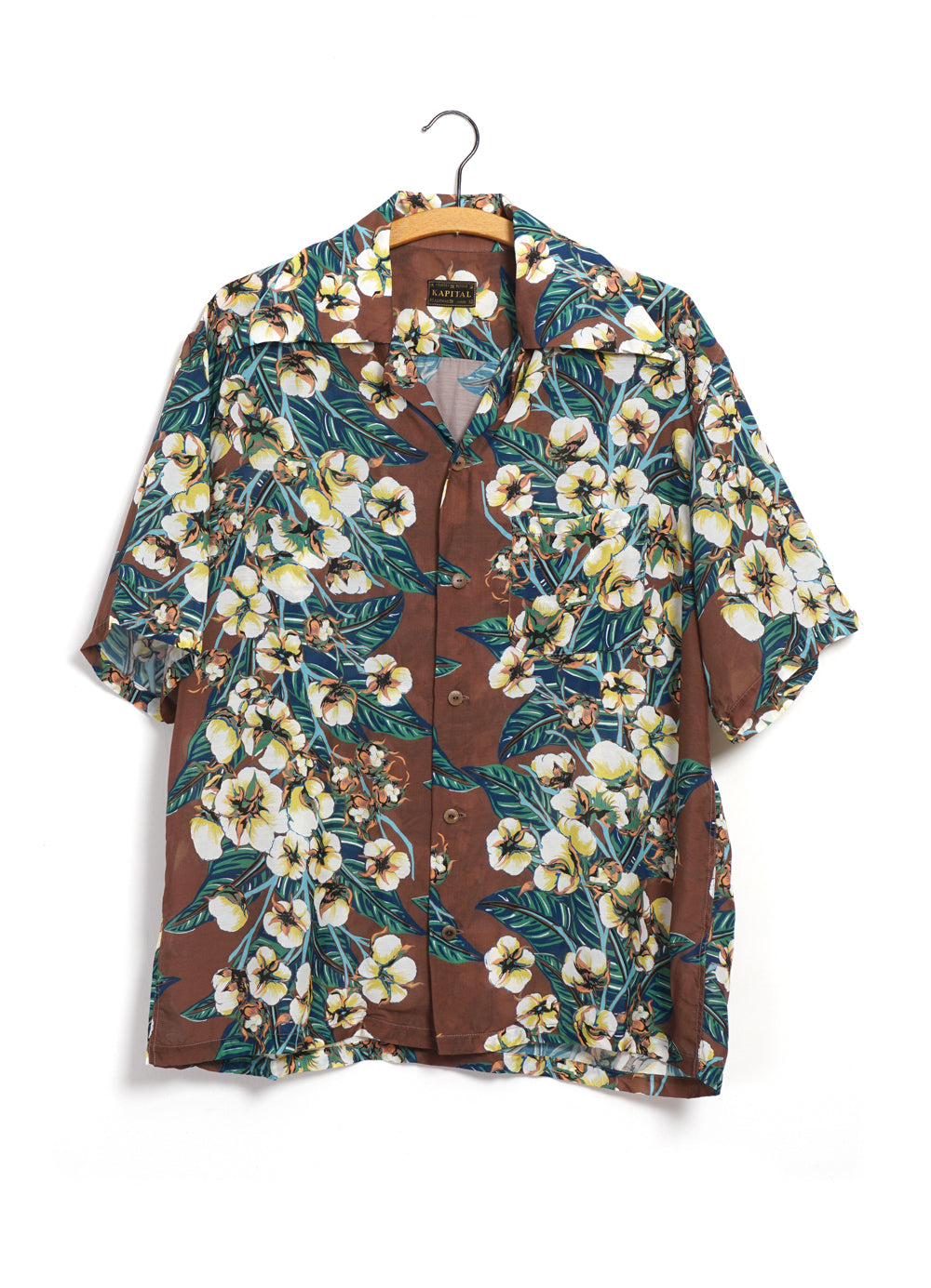 Aloha Shirt Silk Rayon Flower Shirt