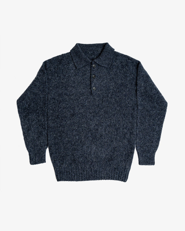 SHETLAND POLO - CHARCOAL