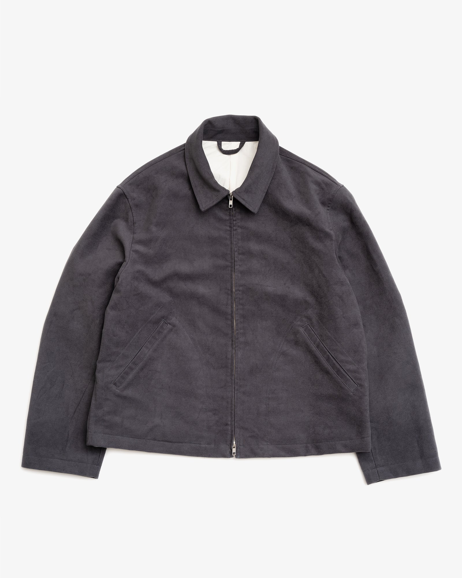 Site Jacket Grey Cotton Moleskin