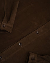 Signal Shirt Dark Brown Cotton Moleskin