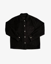 TRAVAIL SHIRT - BLACK COTTON MOLESKIN
