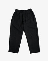 CARRY ON PANT - PIECE DYED BLACK WOOL FLANNEL