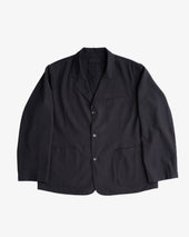 CARRY ON JACKET - BLACK WOOL GABARDINE